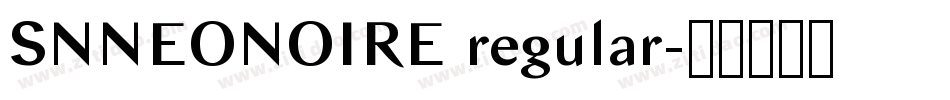 SNNEONOIRE regular字体转换
